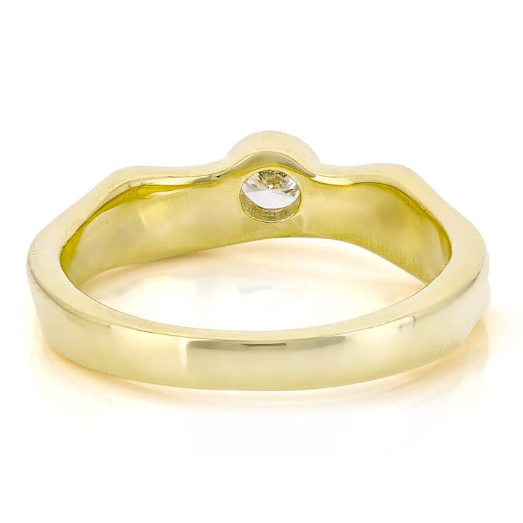 Lab-Grown Diamond Solitaire Ring In 14K Gold Over Sterling Silver 0.20ctw