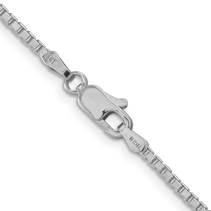 14k White Gold 1.9mm Box Chain 24"