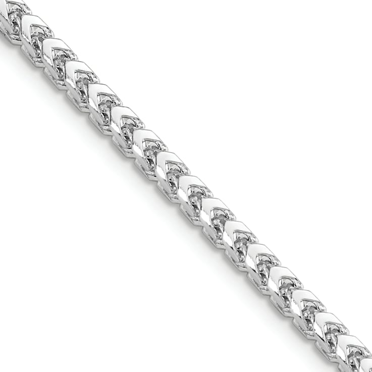 14K White Gold 3mm Franco Chain Necklace