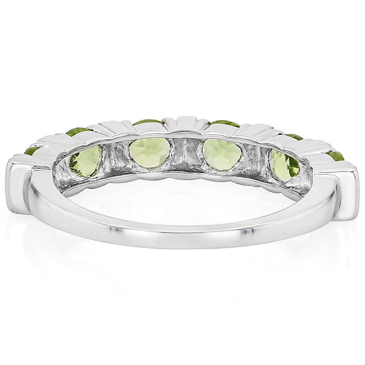 Peridot Six-Stone Band Ring In Sterling Silver 1.50ctw