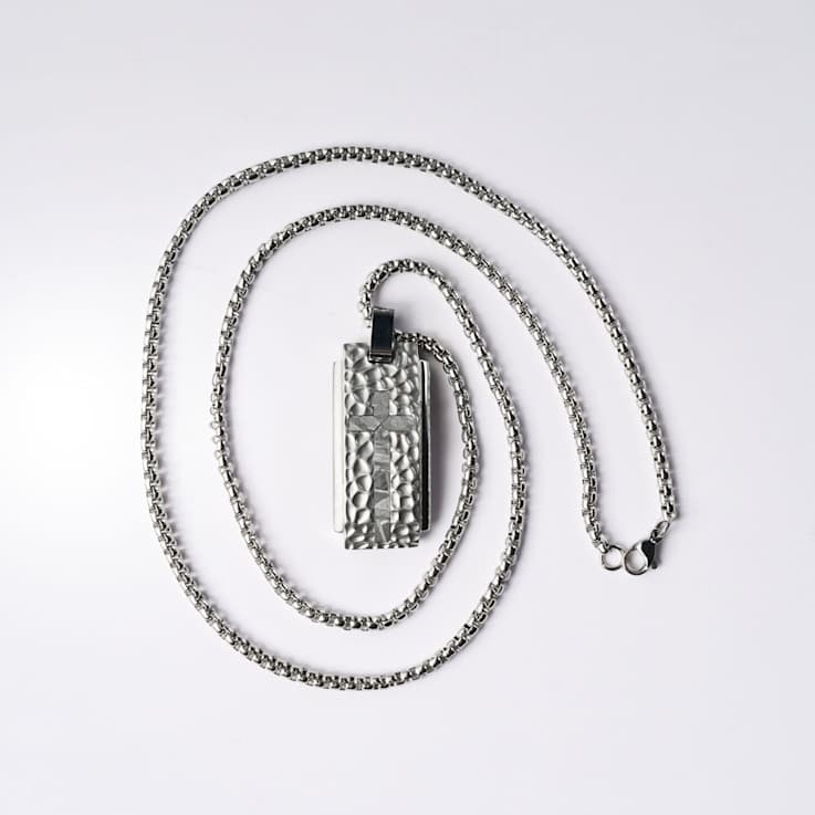 Marcel Dog Tag Argent Meteorite