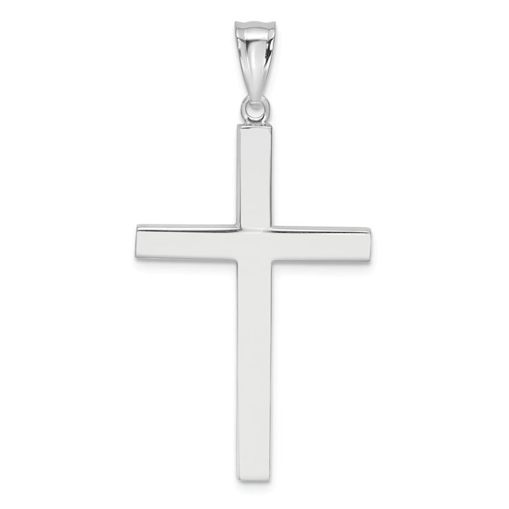 Rhodium Over 14k White Gold Latin Cross Pendant