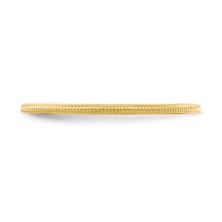14K Yellow Gold 1.2mm Milgrain Stackable Expressions Band