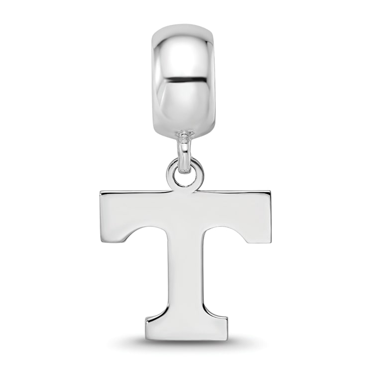 Sterling Silver Rhodium-plated LogoArt University of Tennessee Small
Dangle Bead
