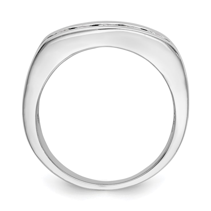 Rhodium Over 10K White Gold Lab Grown Diamond SI1/SI2, G H I, 5-Stone
Men's Channel Band