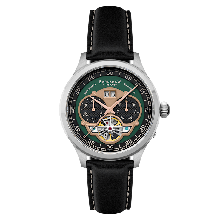 Thomas Earnshaw Baron Grand Date Calendar Open Heart Automatic