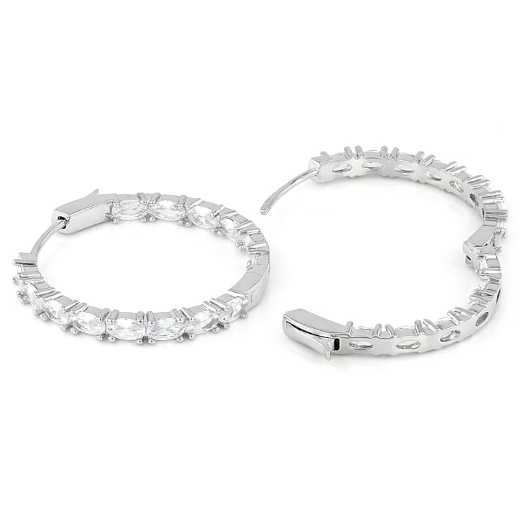 Inside-Out CZ Hoop Earrings