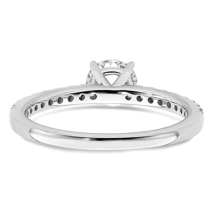 Rhodium Over 14K White Gold Lab Grown Diamond SI1/SI2, G H I, Engagement Ring