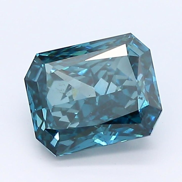1.07ct Dark Blue Radiant Cut Lab-Grown Diamond SI1 Clarity IGI Certified