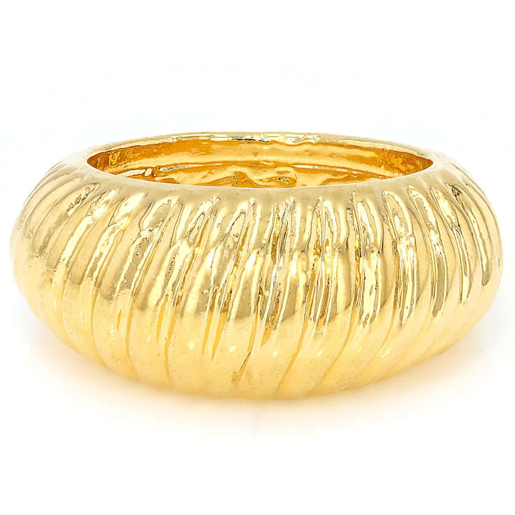 Electroform Scallop Ring In 18K Gold Over Bronze