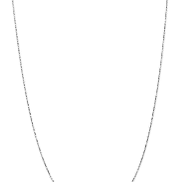 14k White Gold 1.2mm Parisian Wheat Chain 22 Inches
