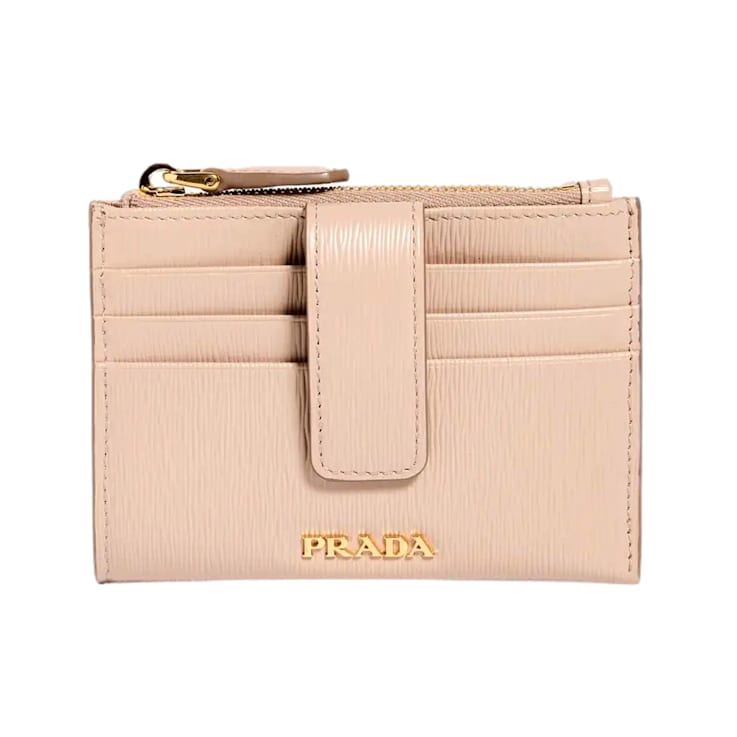 【2025福袋】 Prada Vitello Leather Beige Cipria Wallet Holder Card Move 小物