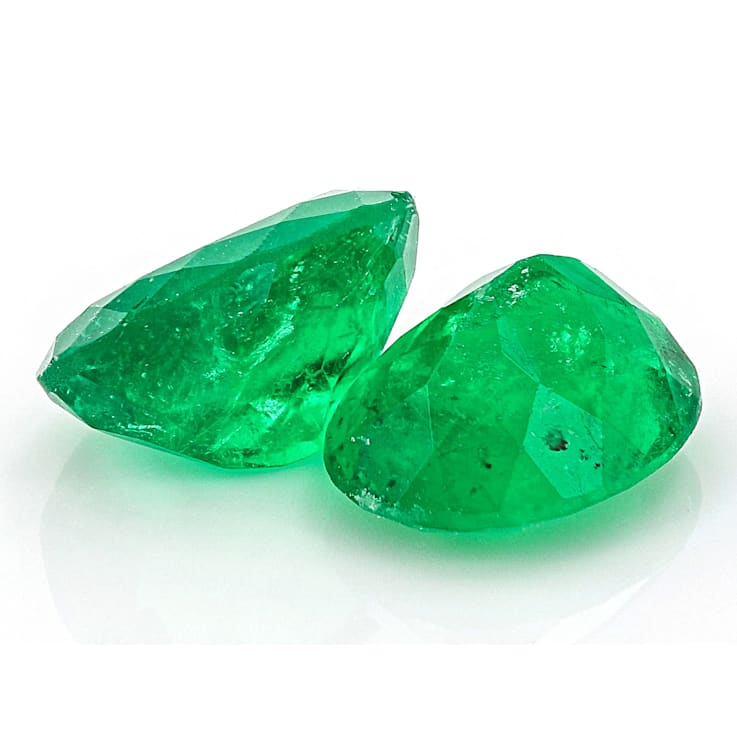 Colombian Emerald 7.5x6.0mm Oval Matched Pair 2.00ctw