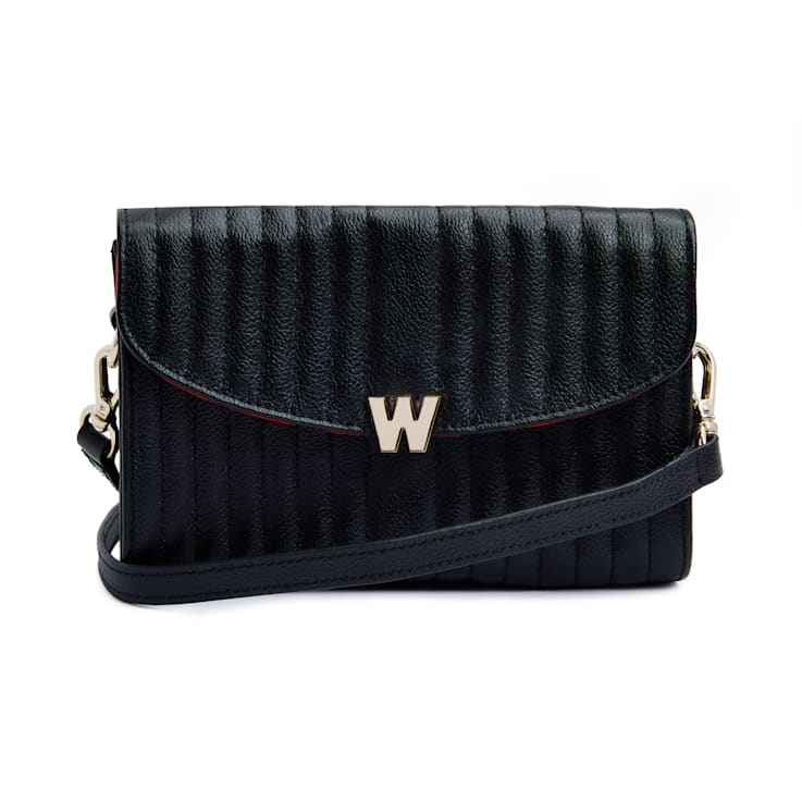Mimi Black Crossbody Bag with Wristlet