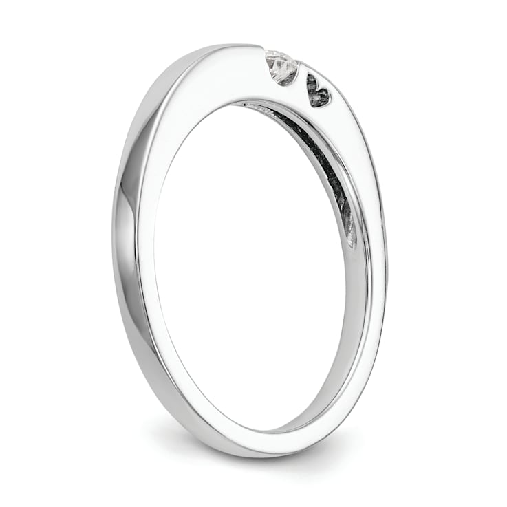Rhodium Over 14K White Gold First Promise Diamond Promise/Engagement
Ring 0.10ctw