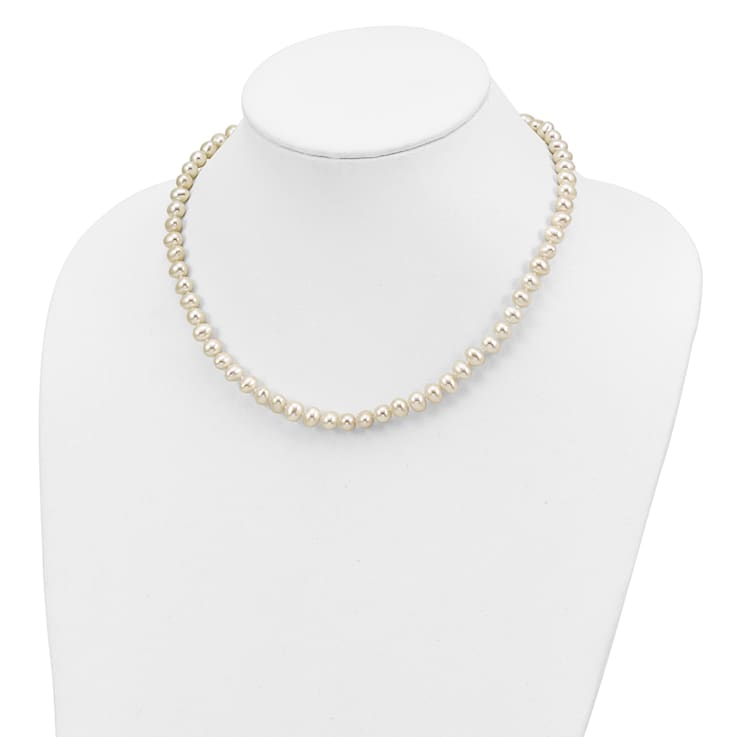 Rhodium Over Sterling Silver Multi-color Freshwater Pearl
Necklace/Bracelet/Earring Set