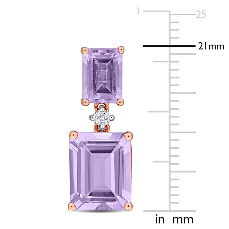 Rose de Frances 10K Pink Gold Earrings 8.15ctw