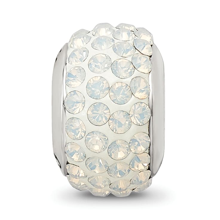 Sterling Silver Reflections Cream Full Preciosa Crystal Bead