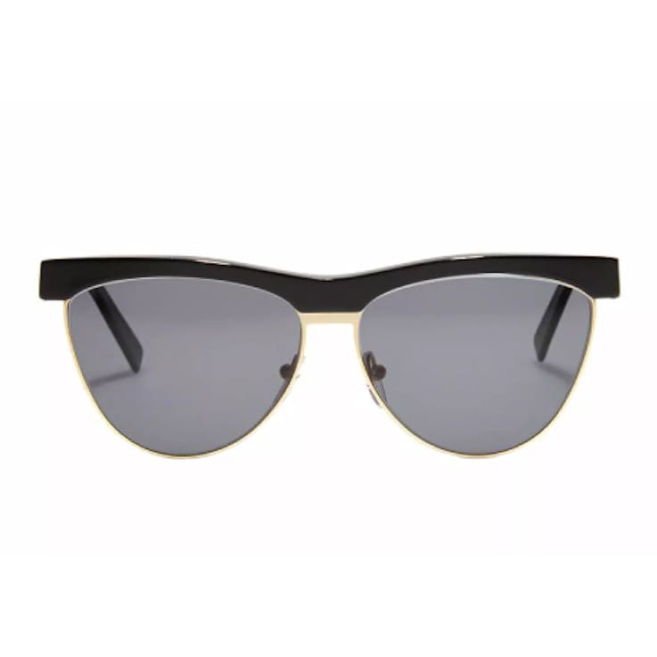 bob sdrunk-Lizzie-01 Black and Gold Tone Frame / Gray Lenses Sunglasses