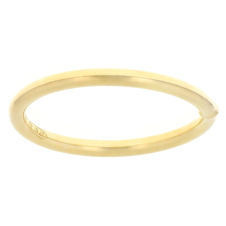 Polished And Twisted Band Ring Set In 14K Gold With Sterling Silver Core