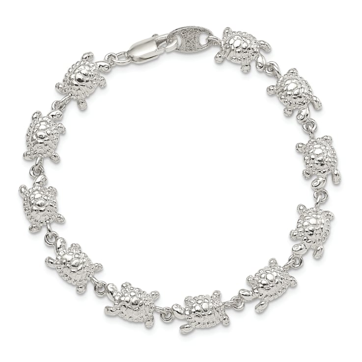Sterling Silver Turtles Bracelet