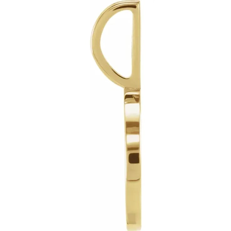 14K Yellow Gold 0.01ctw Diamond Accent Dog Mom Paw Print Charm Pendant.