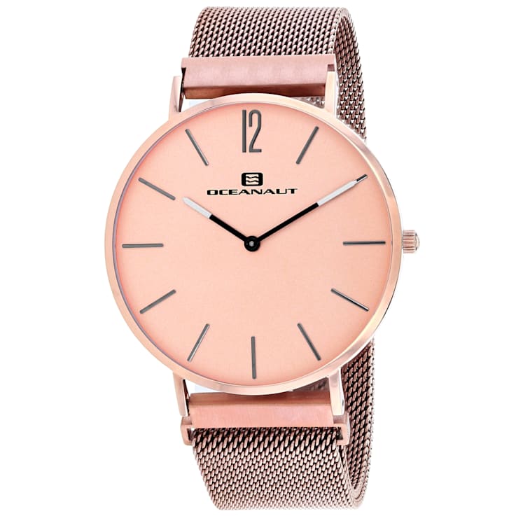 Oceanaut Men's Magnete Rose Dial, Rose Stainless Steel mesh Watch