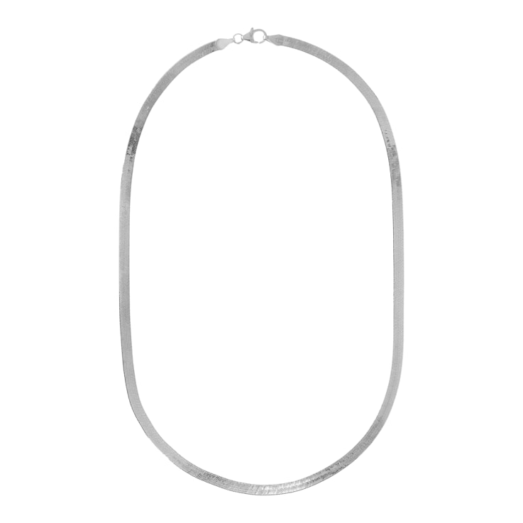 Sterling Silver 4.50 mm Flexible Herringbone 18 Inch Necklace