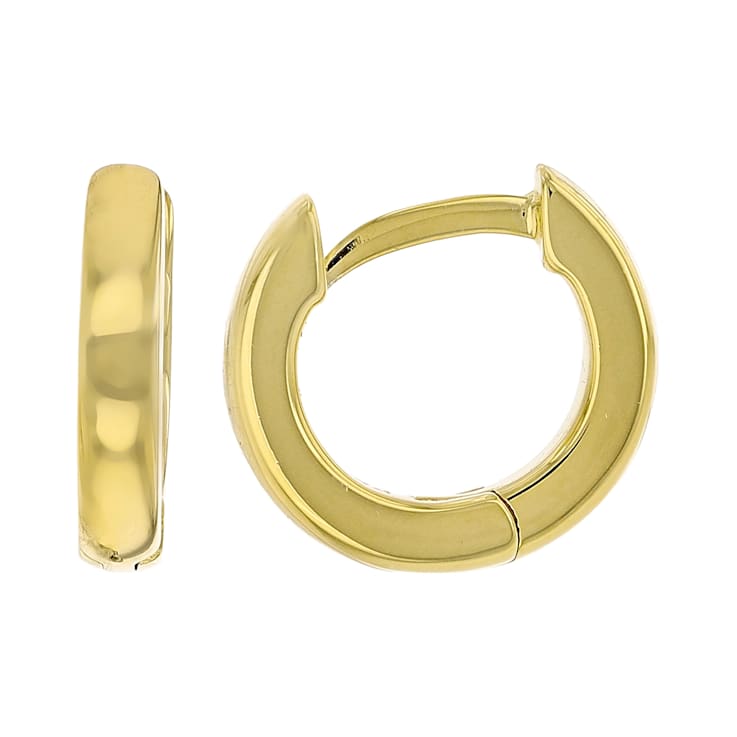 Huggie Hoop Earring Set Of Two In 18K Gold Over Sterling Silver And
Sterling Silver
