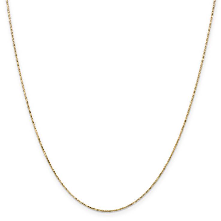 14k Yellow Gold 0.85mm Solid Diamond-Cut Spiga 20 Inch Chain