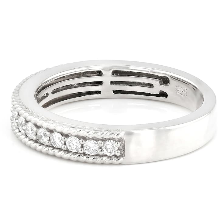 Lab-Grown Diamond Band Ring In Sterling Silver 0.33ctw