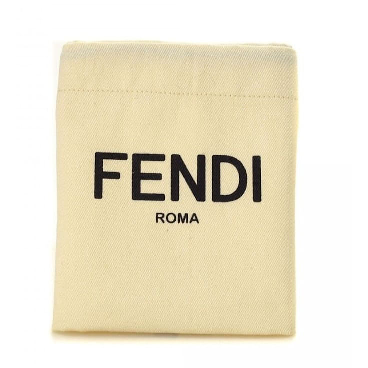 Fendi First Tortora Gray Leather Nano Micro Charm Pouch Bag