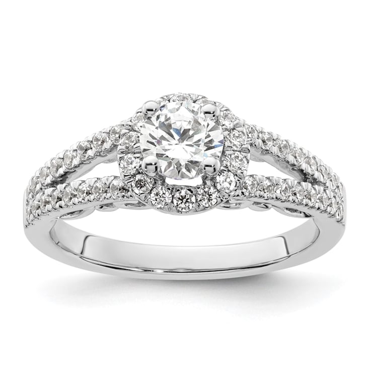 Rhodium Over 14K White Gold Eternal Promise Lab Grown Diamond Halo
Complete Ring 1.008ctw