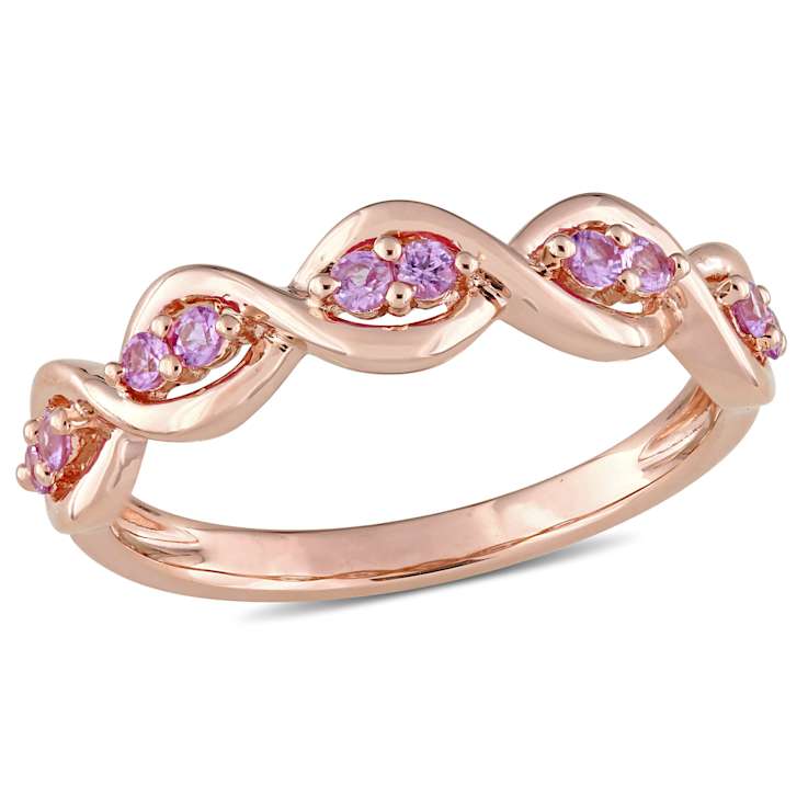 Pink Sapphire 14K Rose Gold Ring 0.30ctw