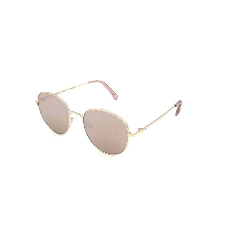 Kendall + Kylie Gold Round Frame/ Pink Lenses Sunglasses