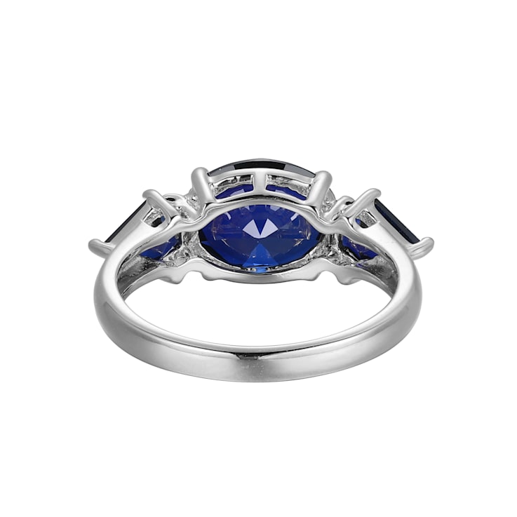 Lab Created Blue Sapphire Platinum Over Sterling Silver September
Birthstone Ring 3.11ctw