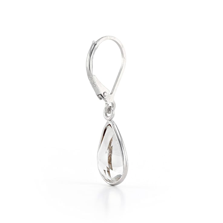 White Topaz Rhodium Over Sterling Silver Earrings 5.00ctw