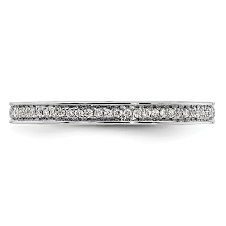 14K White Gold Stackable Expressions Diamond Ring 0.096ctw