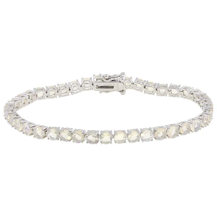 Ethiopian Opal Tennis Bracelet In Sterling Silver 6.60ctw