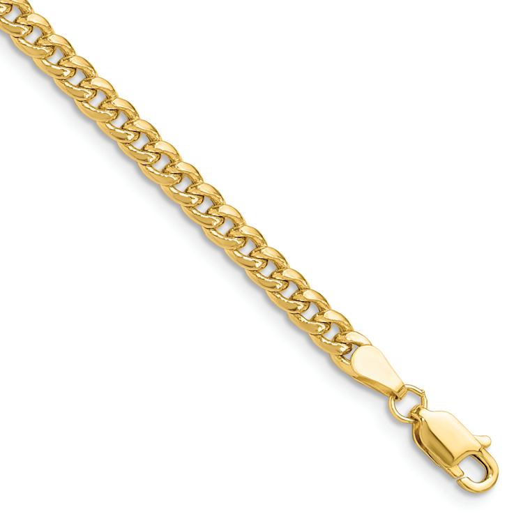 14k Yellow Gold 3.5mm Miami Cuban Link 18 Inch Chain