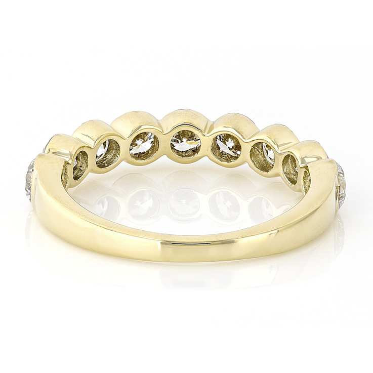 Polished Lab-Grown Diamond Floating Diamond Band Ring In 10K Gold