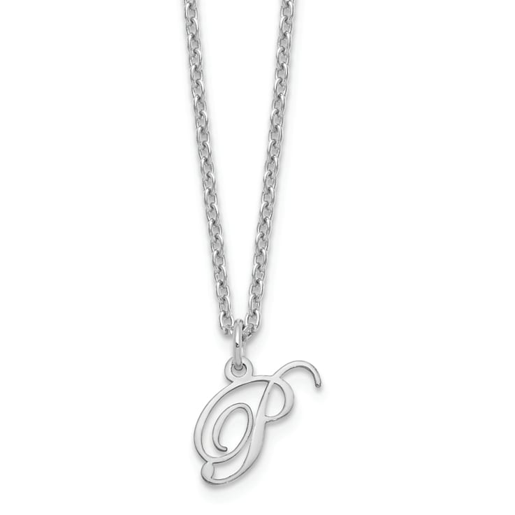 Sterling Silver Celtic Initial Letter V Necklace