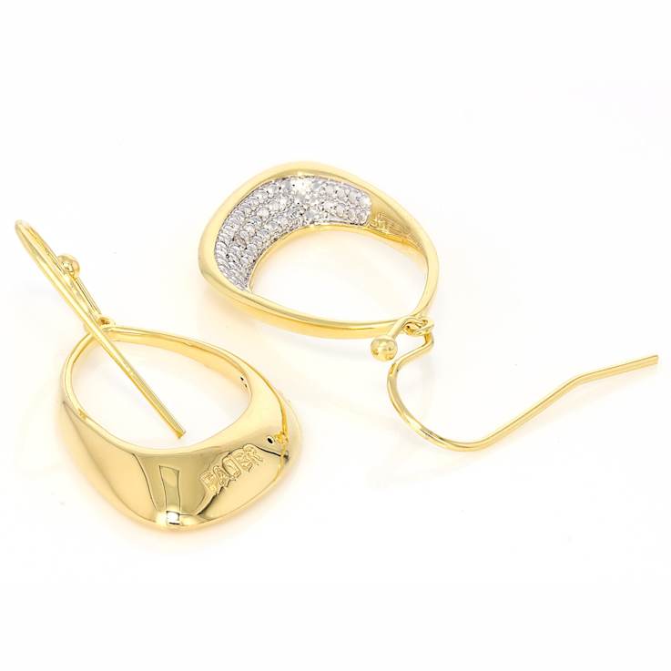 Organic Shape Diamond Dangle Earrings