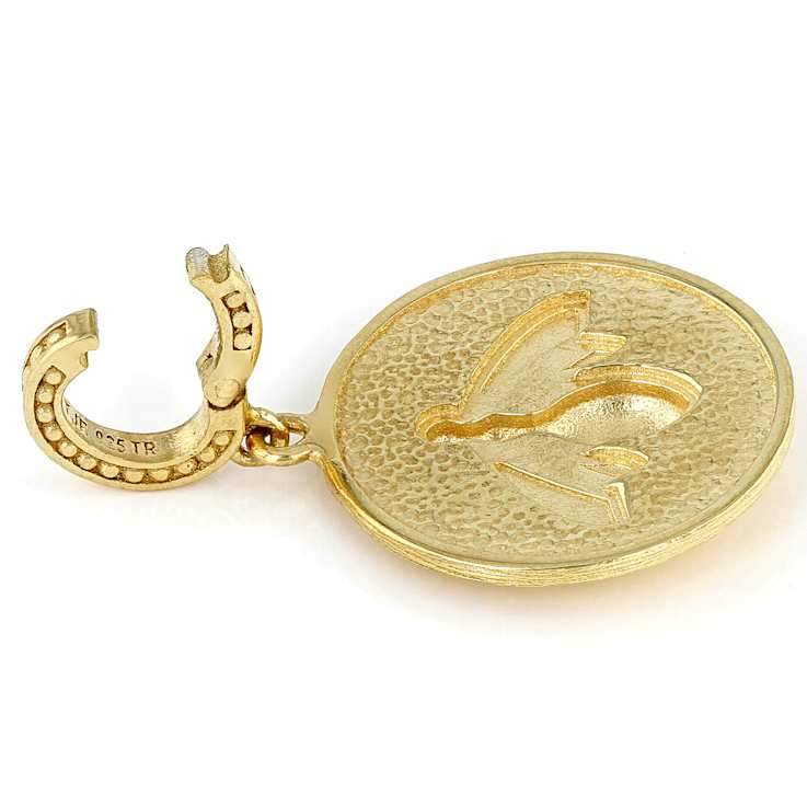 Bee Enhancer Pendant In 18K Gold Over Sterling Silver