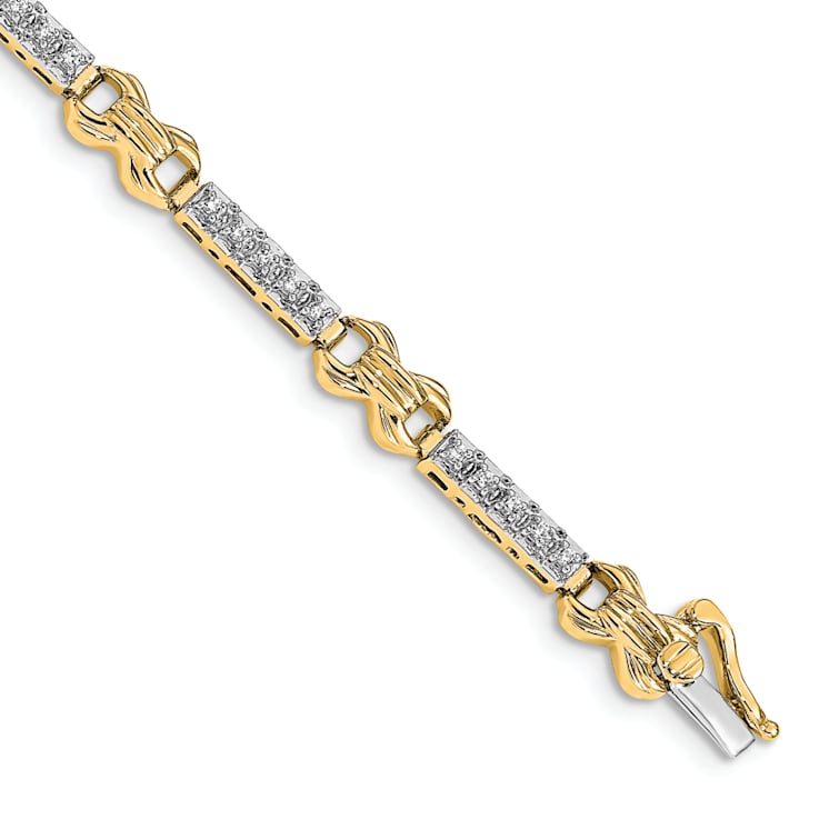 14k Yellow Gold and 14k White Gold with Rhodium over 14k Yellow Gold
Diamond Bracelet