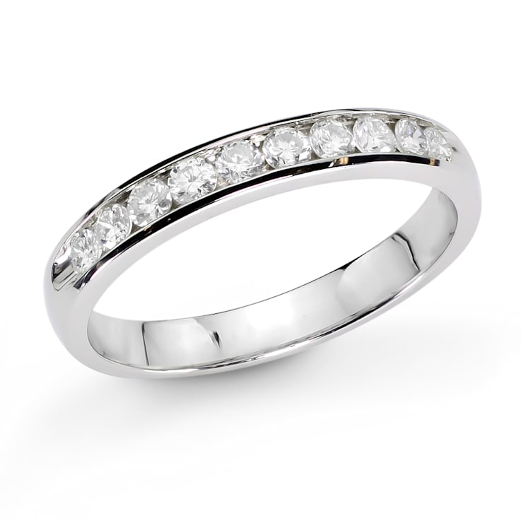 1.00ctw Diamond Channel Engagement Ring in 14k White Gold