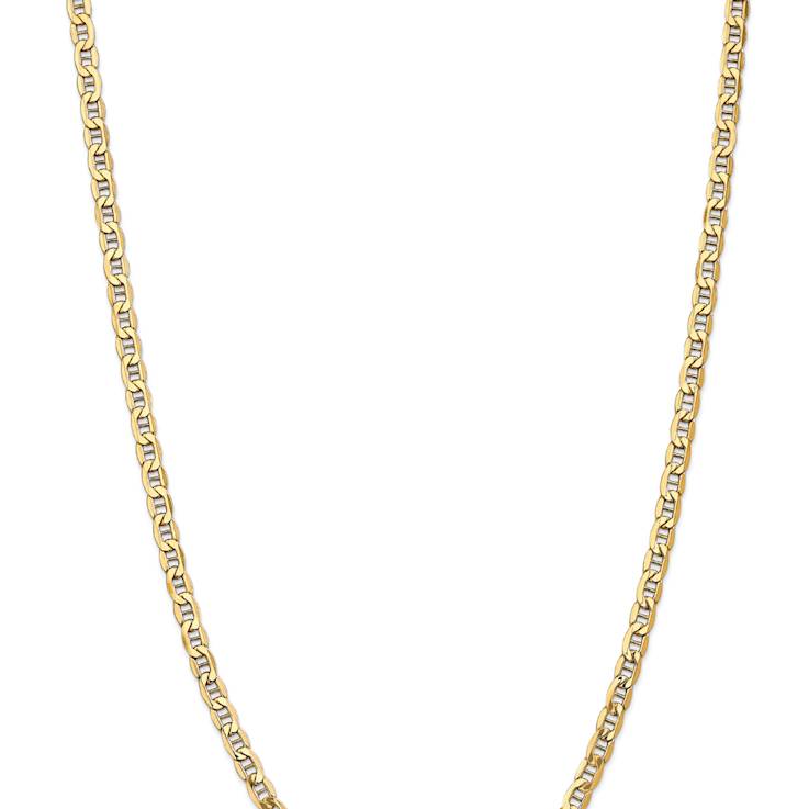 14k Yellow Gold 4.75mm Semi-Solid Anchor Chain 26 inch