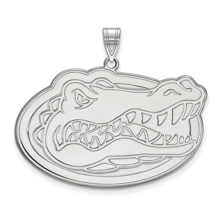 Rhodium Over Sterling Silver LogoArt University of Florida Extra Large Pendant