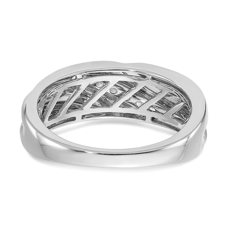 14K Two-tone Yellow and White Gold Lab Grown Diamond Men's Ring
