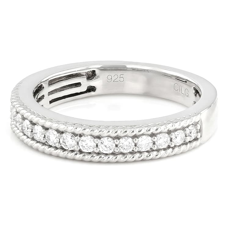 Lab-Grown Diamond Band Ring In Sterling Silver 0.33ctw